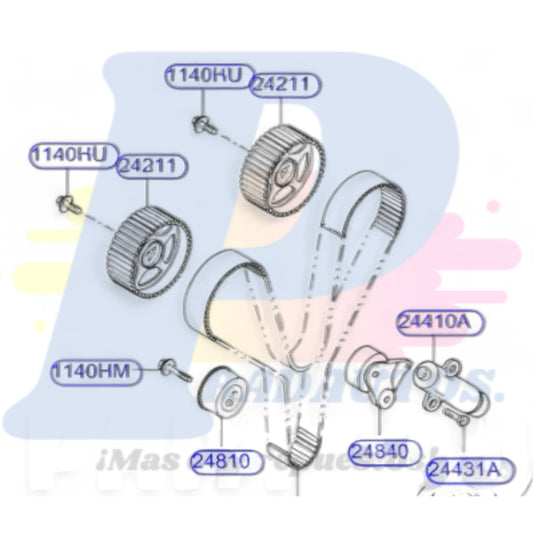 KIT DISTRIBUCION HYUNDAI SANTAFE 2.7cc 11/- G6EA